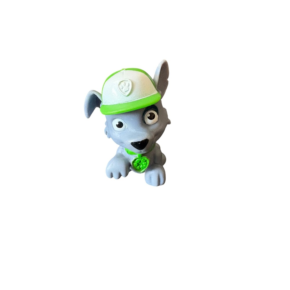 PAW Patrol Rocky Mini Figure 2" Gray Green Recycling Pup Toy Figurine